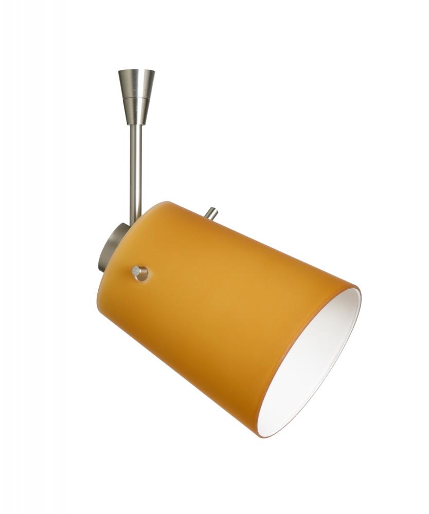 Besa Spotlight With 6" Stem Tammi 3 Satin Nickel Amber Matte 1x50W Halogen Mr16