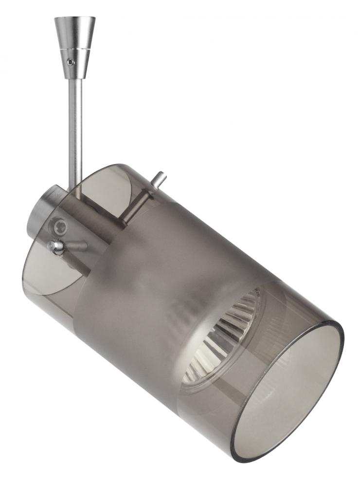 Besa Spotlight With 6" Stem Scope Satin Nickel Smoke/Frost 1x50W Halogen Mr16