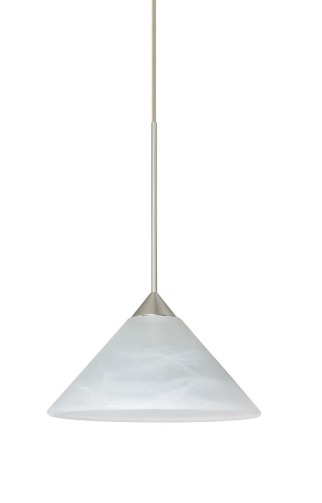 Besa Pendant For Multiport Canopy Kona Satin Nickel Marble 1x5W LED