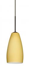 Besa Lighting 1BC-1509VM-BR - Besa Chrissy Pendant Bronze Vanilla Matte 1x50W Candelabra