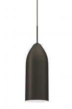 Besa Lighting 1JT-LINDWH-BR - Besa, Lindy Cord Pendant, White, Satin Nickel Finish, 1x60W Medium Base