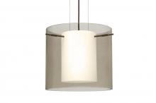 Besa Lighting 1KG-S18407-LED-BR - Besa Pendant Pahu 12 Bronze Transparent Smoke 1x11W LED