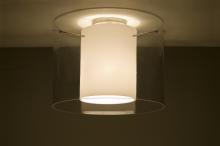 Besa Lighting 1KM-C00707-LED-SN - Besa Ceiling Pahu 16 Satin Nickel Clear/Opal 1x11W LED