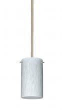 Besa Lighting 1TT-440419-MED-SN - Besa Stem Stilo 7 Pendant Satin Nickel Carrera 1x40W B10 Med