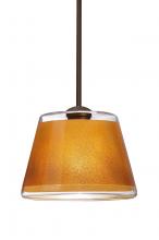 Besa Lighting 1TT-PIC9GD-BR - Besa Stem Pendant Pica 9 Bronze Gold Sand 1x75W Medium Base