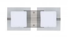 Besa Lighting 2WS-773539-LED-SN - Besa Wall Alex Satin Nickel Opal/Clear 2x5W LED