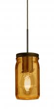 Besa Lighting J-MILO4AM-EDIL-BR - Besa Pendant For Multiport Canopy Milo 4 Bronze Amber 1x5W LED Filament