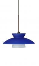 Besa Lighting RXP-271823-BR - Besa Pendant Trilo 7 Bronze Blue Matte 1x50W Halogen