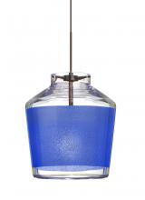 Besa Lighting XP-PIC6BL-BR - Besa Pendant Pica 6 Bronze Blue Sand 1x50W Halogen