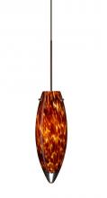 Besa Lighting 1XT-409618-BR - Besa Pendant Juliette Bronze Amber Cloud 1x35W Halogen