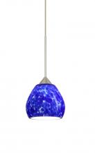 Besa Lighting 1XC-560586-SN - Besa Pendant Tay Tay Satin Nickel Blue Cloud 1x50W Halogen