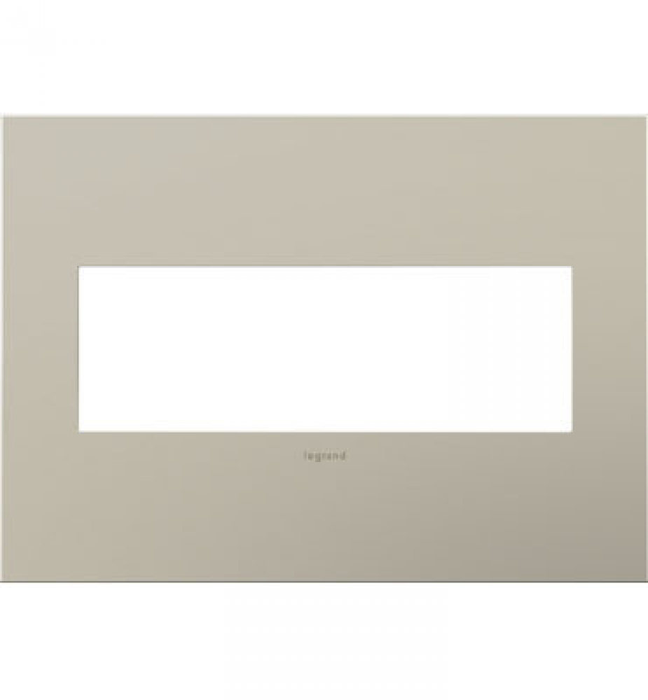 adorne? Satin Nickel Three-Gang Screwless Wall Plate