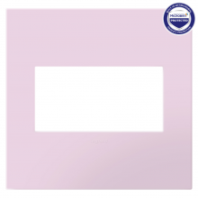 Legrand AWP2GRA - adorne® Rosa Two-Gang Screwless Wall Plate with Microban®