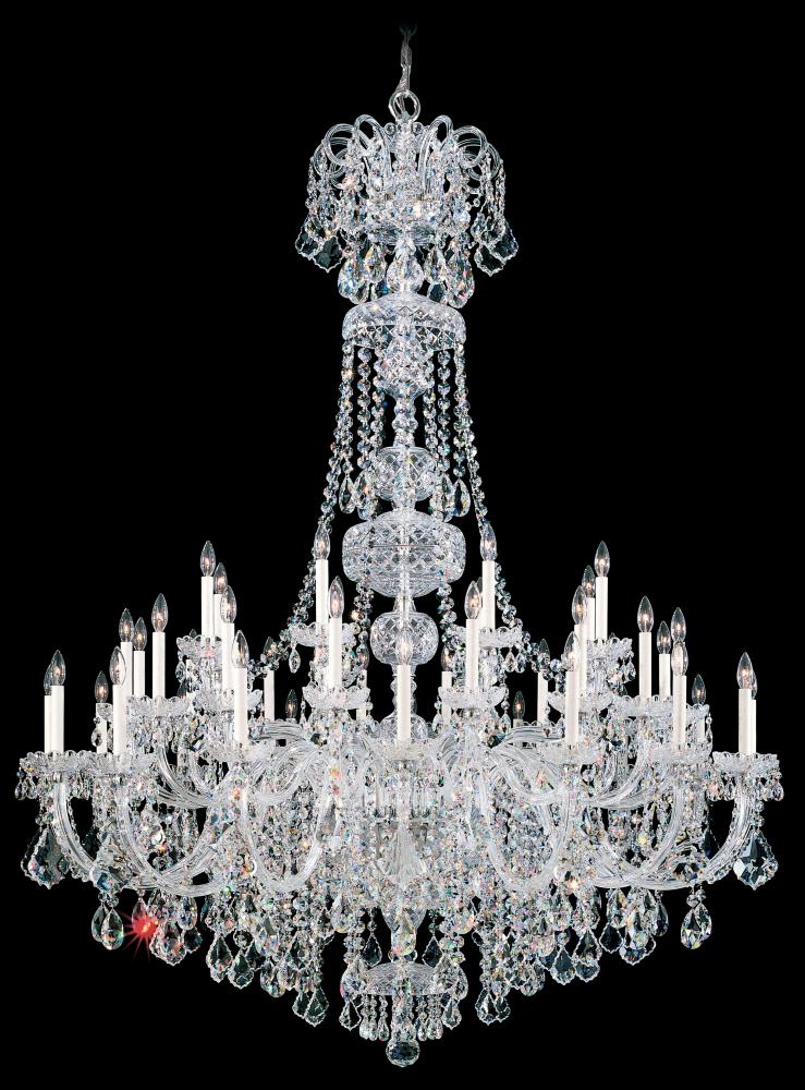 Olde World 45 Light 120V Chandelier in Aurelia with Clear Heritage Handcut Crystal