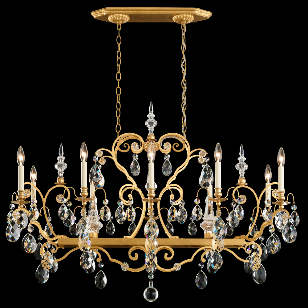 Renaissance 12 Light 120V Chandelier in Heirloom Bronze with Clear Heritage Handcut Crystal