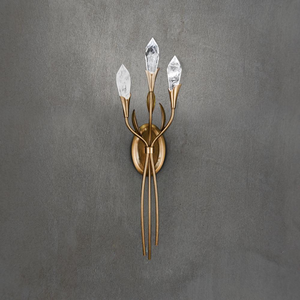 Secret Garden 27in LED 3500K 120V-277V Wall Sconce in Antique Pewter with Optic Haze Quartz