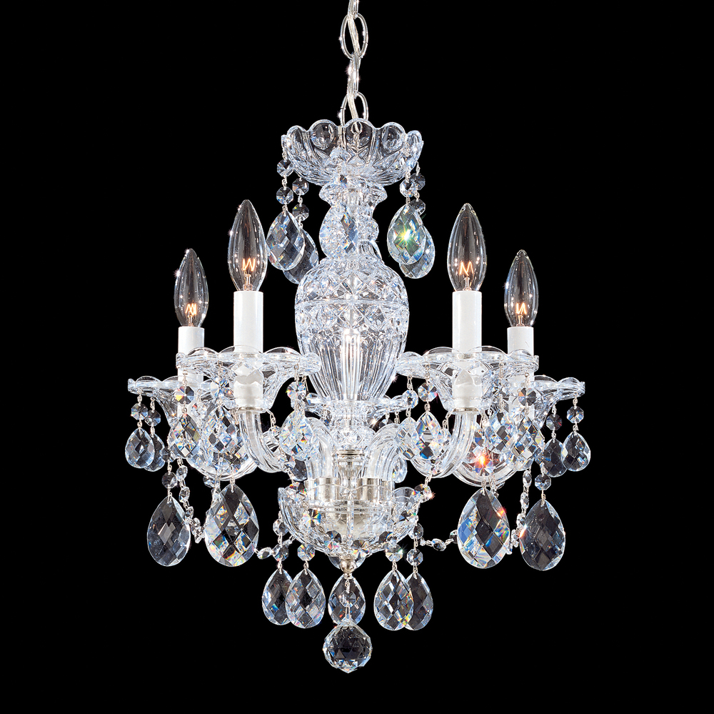 Sterling 5 Light 120V Chandelier in Aurelia with Clear Heritage Handcut Crystal