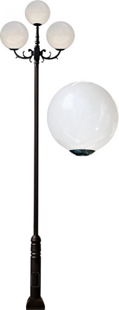 CAST ALUM 18" GLOBE LIGHT FIX 3 X 35W HPS 120V