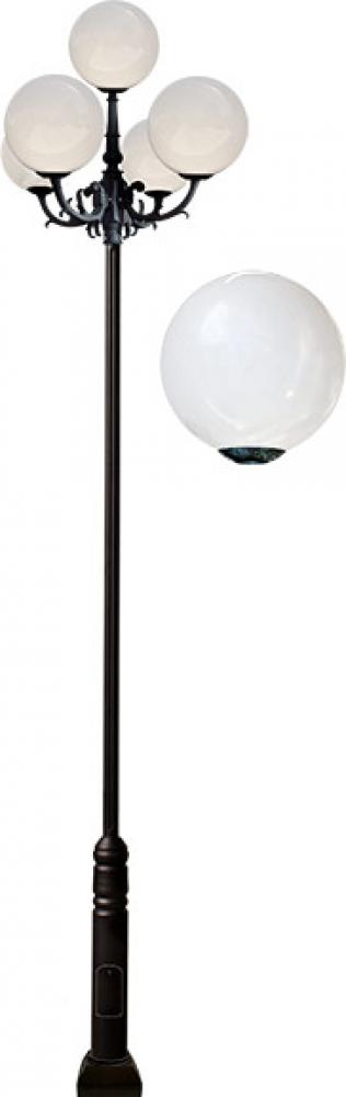 CAST ALUM 16" GLOBE LIGHT FIX 5 X INCAND 120V