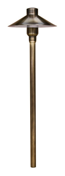 LARGE TOP SOLID BRASS PATH LIGHT 20W JC 12V