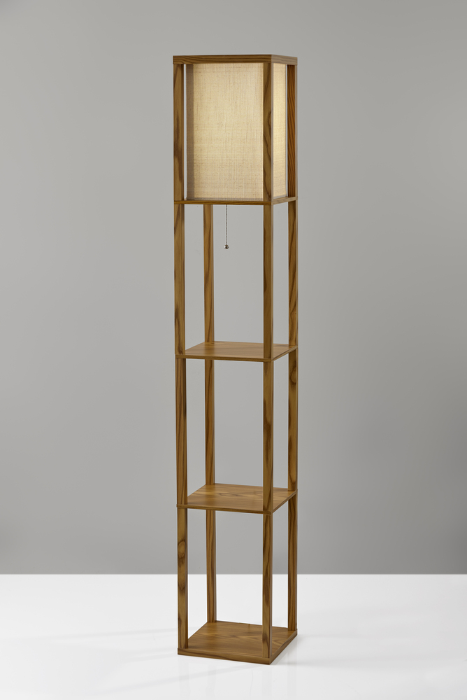 adesso harrison shelf floor lamp