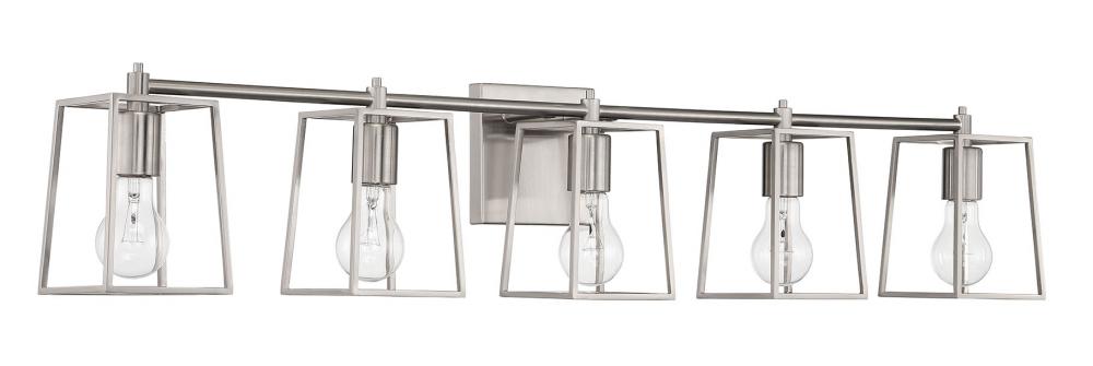 Dunn 5 Light Vanity in Brushed Polished Nickel