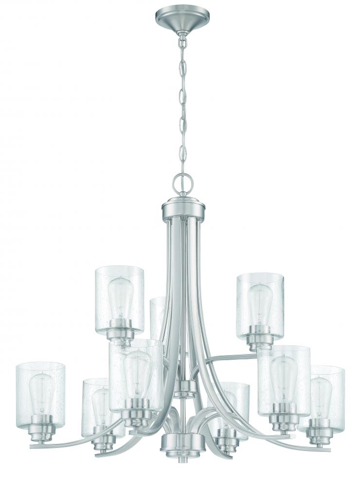 Bolden 9 Light Chandelier in Brushed Polished Nickel