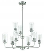 Craftmade 56029-BNK - Stowe 9 Light Chandelier in Brushed Polished Nickel