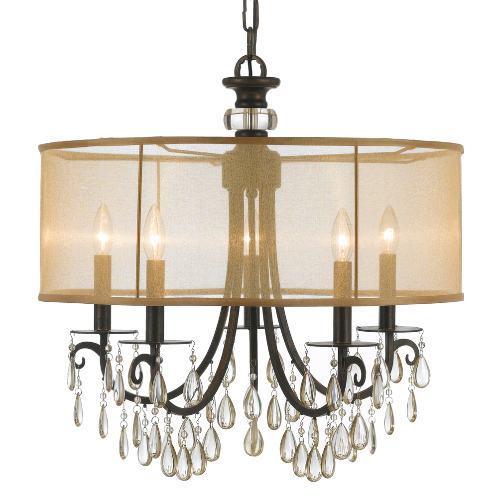 crystorama hampton 5 light chandelier