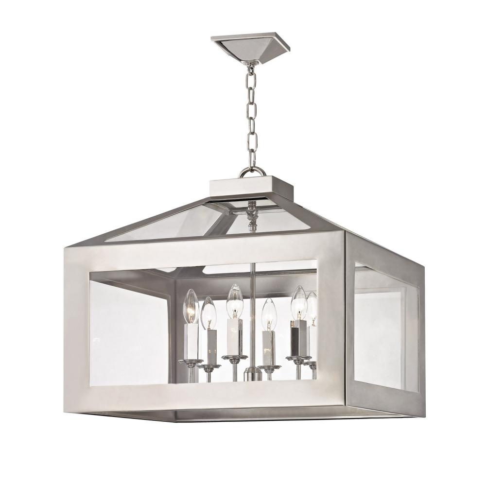 Brian Patrick Flynn for Crystorama Hurley 6 Light Polished Nickel Chandelier