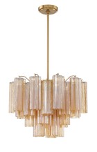 Crystorama ADD-306-AG-AM - Addis 6 Light Aged Brass Chandelier