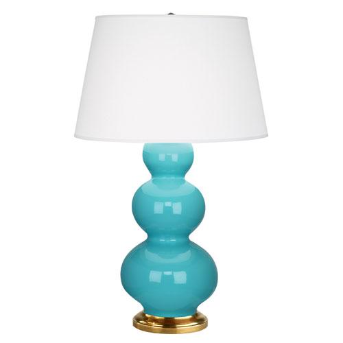 Egg Blue Triple Gourd Table Lamp