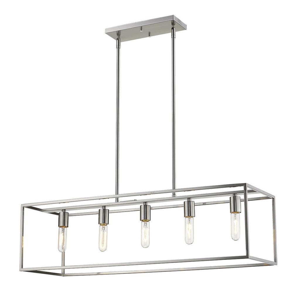 Cobar 5-Light Satin Nickel Island Pendant