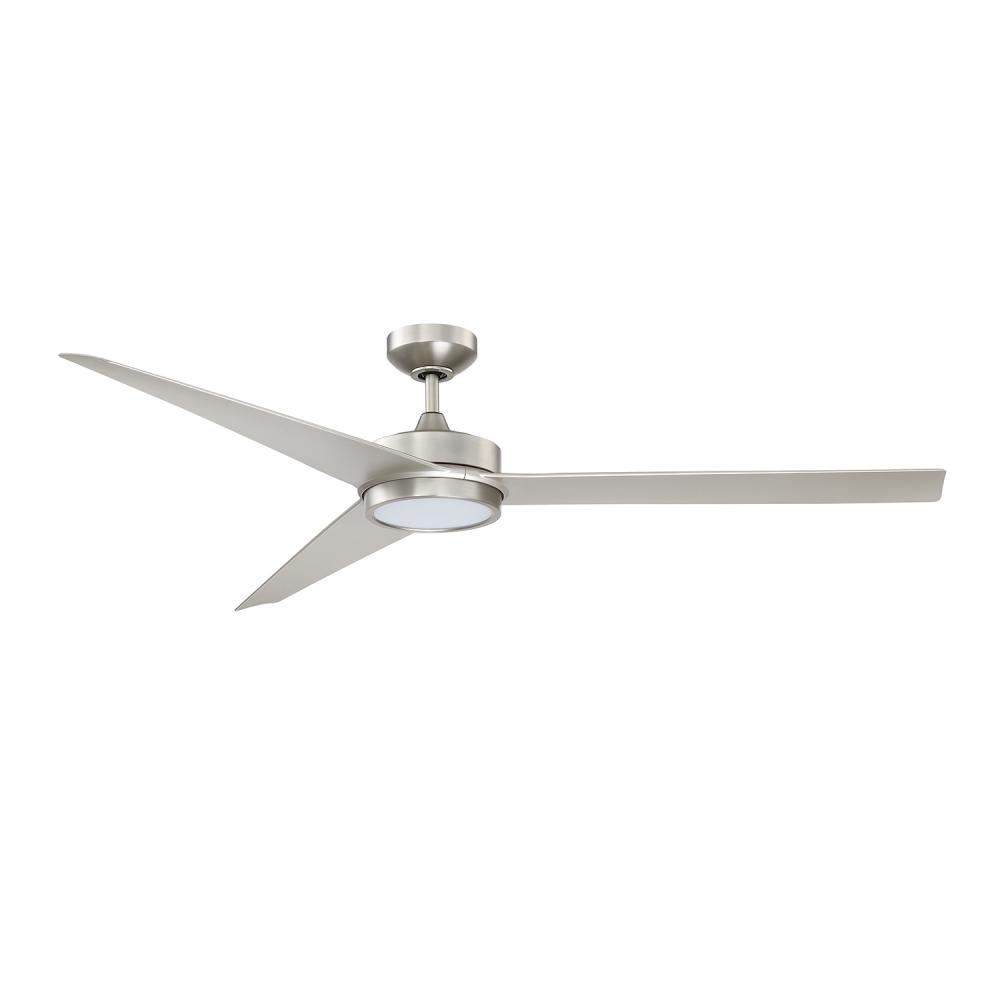 TRICEPTOR 60 in. LED Satin Nickel DC motor Ceiling Fan