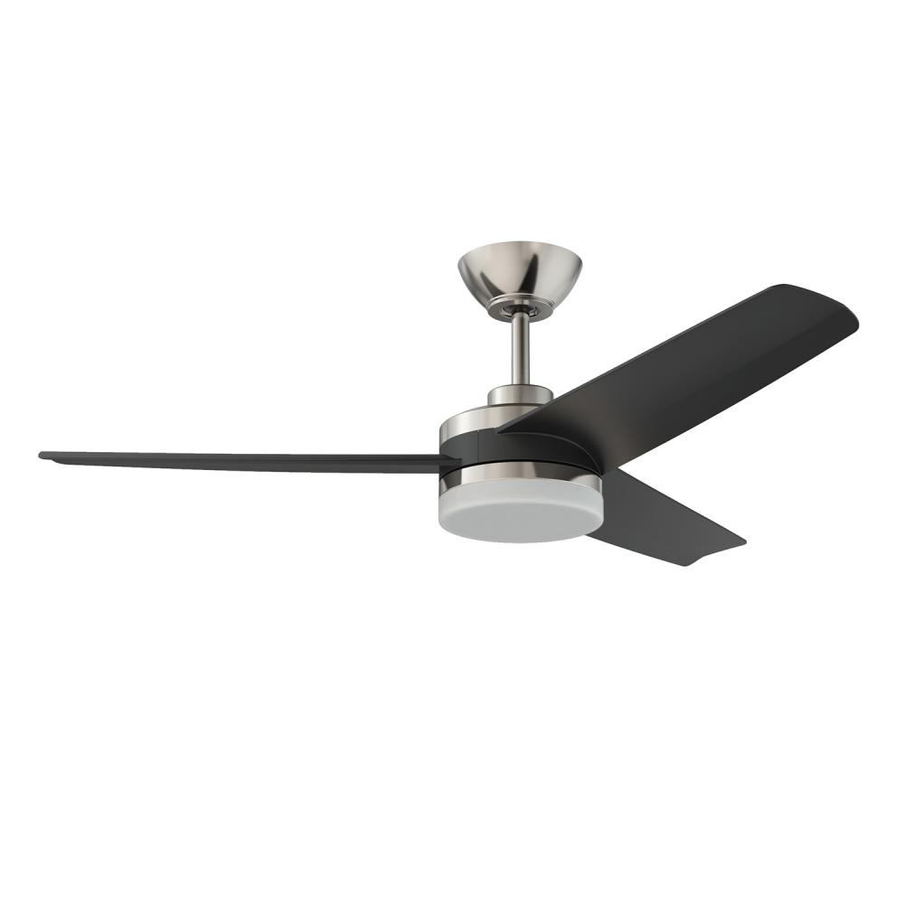 SIROCCO 44 in. Satin Nickel & Black Ceiling Fan