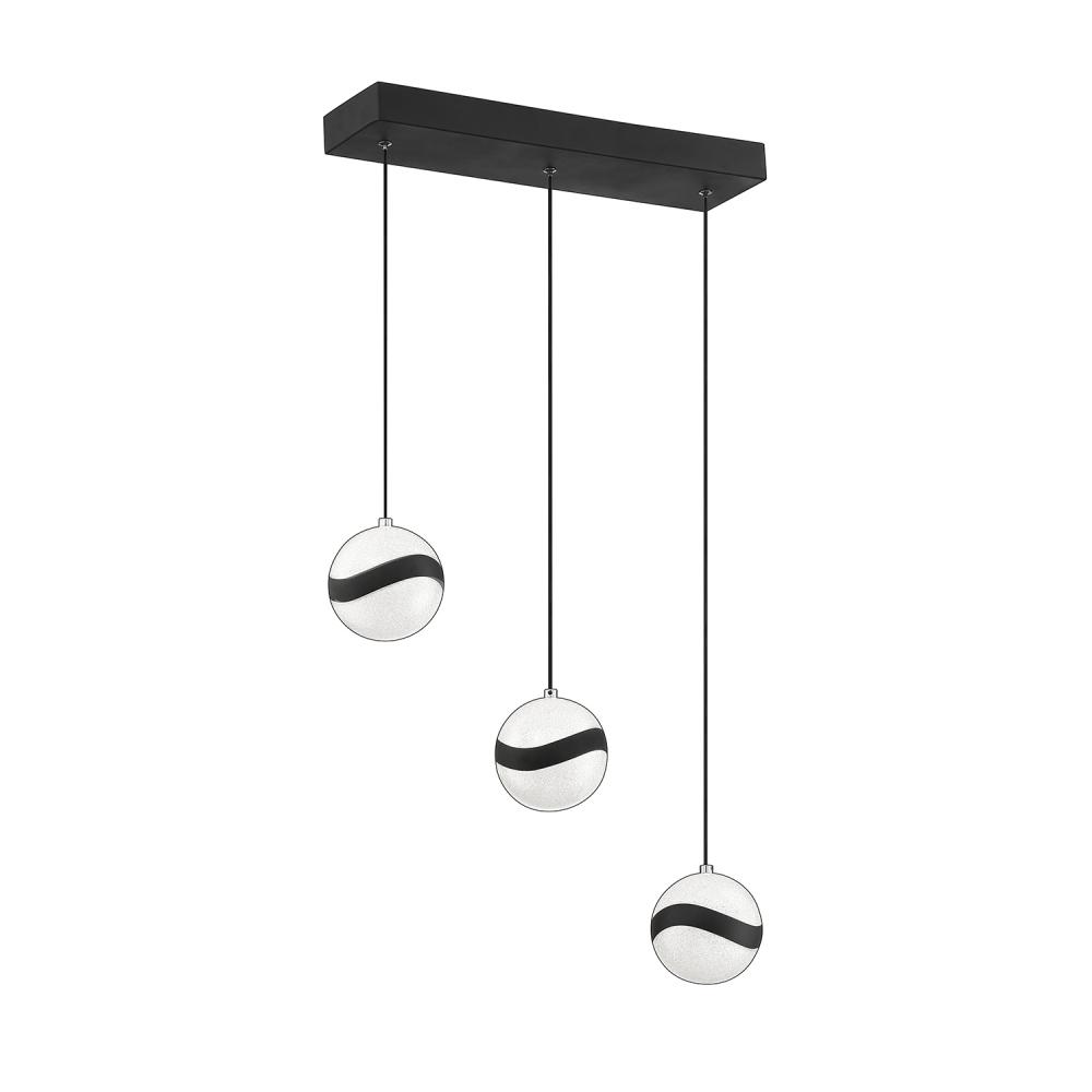 MYSTYKE 3-Light Black LED Bar