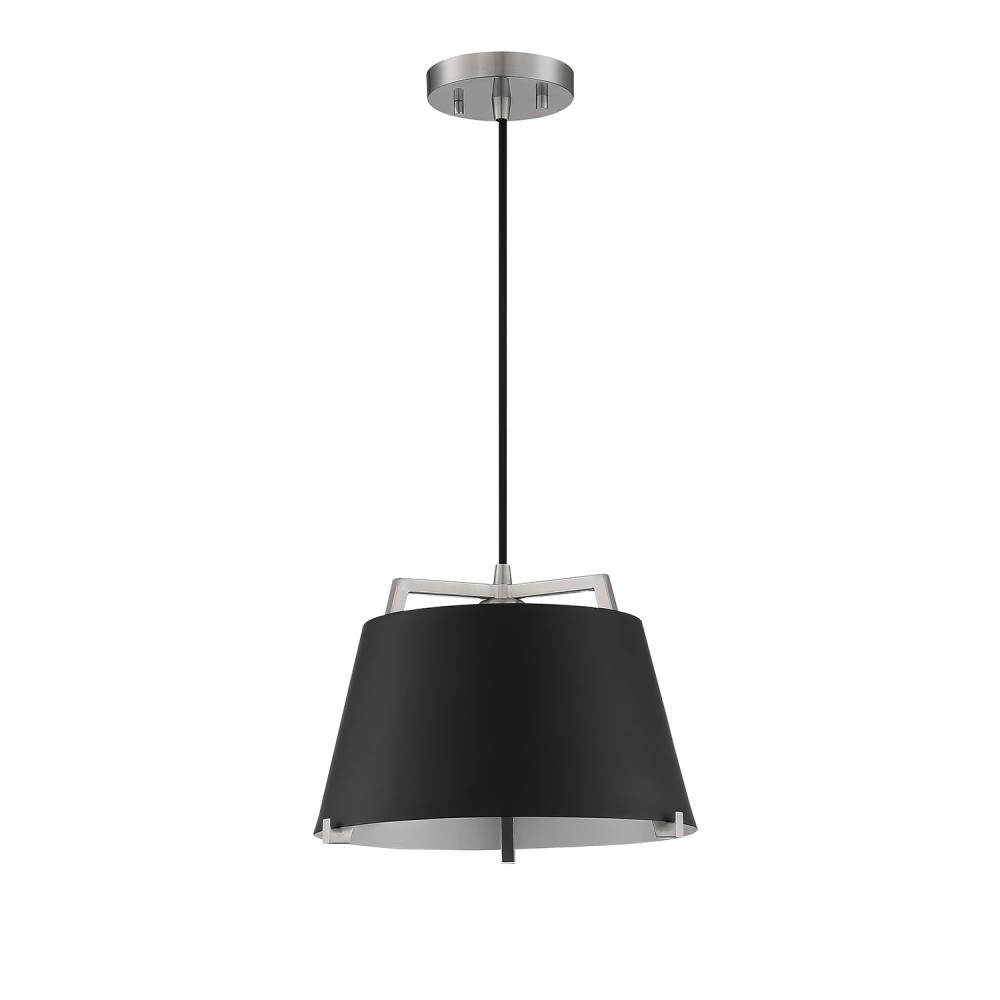 SKY 1-Light Black & Satin Nickel Pendant