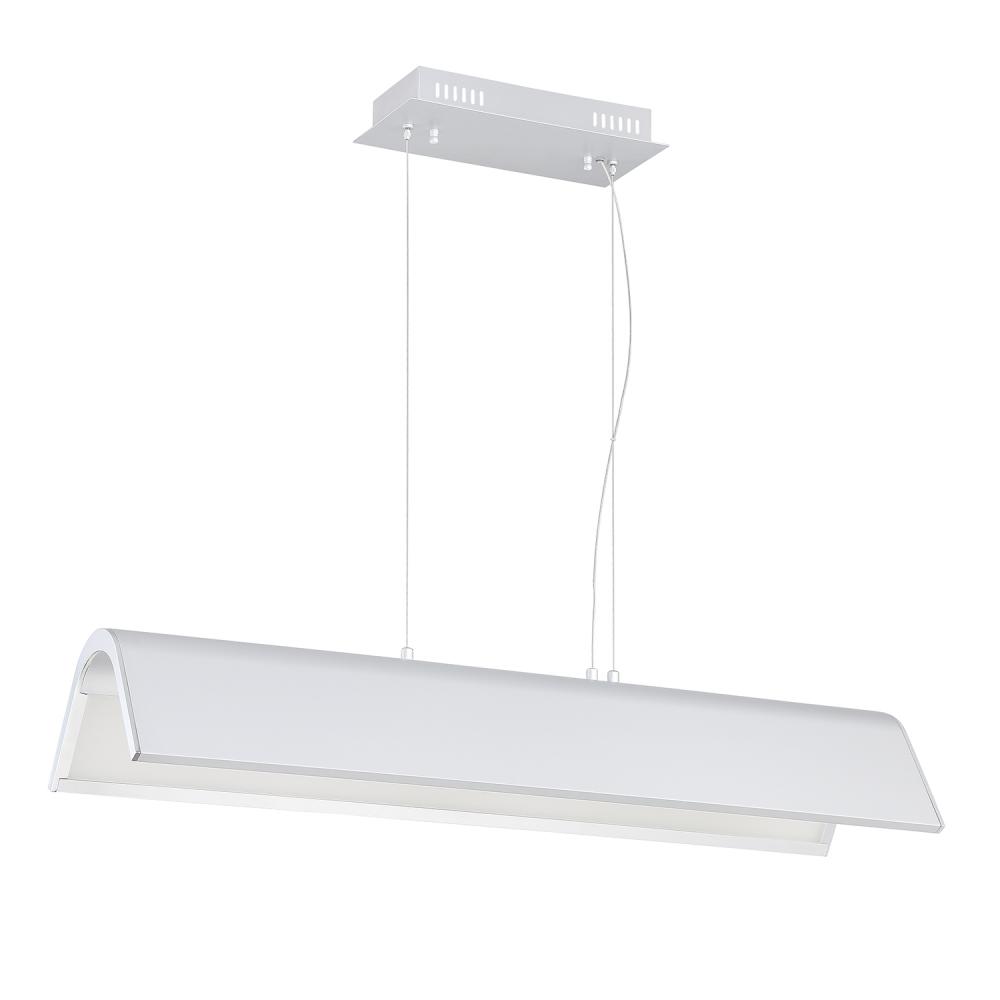 ULTIMOR 40 Watt Silver Integrated LED Pendant Bar