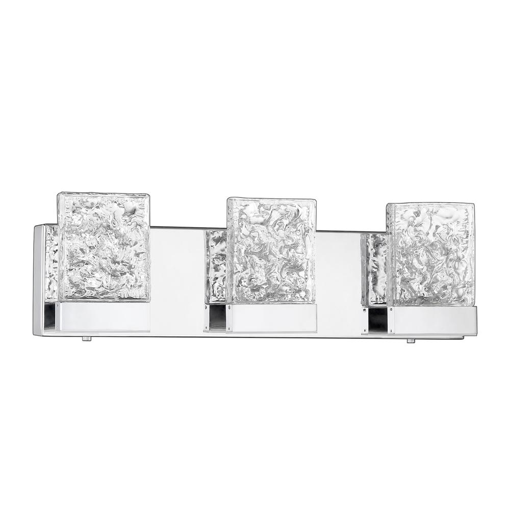 ASTRON 3-Light-LED Chrome Vanity Light with Glass style #5