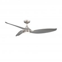 Kendal AC22752-SN-CF - VIRTUA 52 in. LED Satin Nickel DC motor Ceiling Fan with WaterGraphiX blades