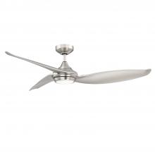 Kendal AC22752-SN - VIRTUA 52 in. LED Satin Nickel DC motor Ceiling Fan