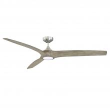 Kendal AC23660-SN/GWO - PALADIN 60 in. Satin Nickel Ceiling Fan with Grey Weathered Oak blades