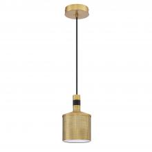 Kendal PF110-BRS/BLK - AXIS 1-Light Brass & Black Pendant