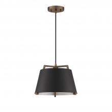 Kendal PF262-BLK/BRS - SKY 1-Light Black & Brass Pendant