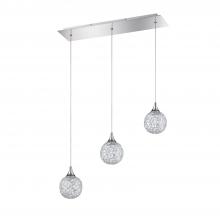 Kendal PF40-3LBR-CH - SOLARO series 3-Light Chrome Pendant Bar