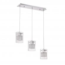 Kendal PF63-3LBR-CH - Politan series 3-Light Chrome Pendant Bar