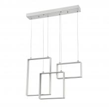 Kendal PF93-3LBR-AL - QUADRON 3-Light Aluminum LED Pendant Bar