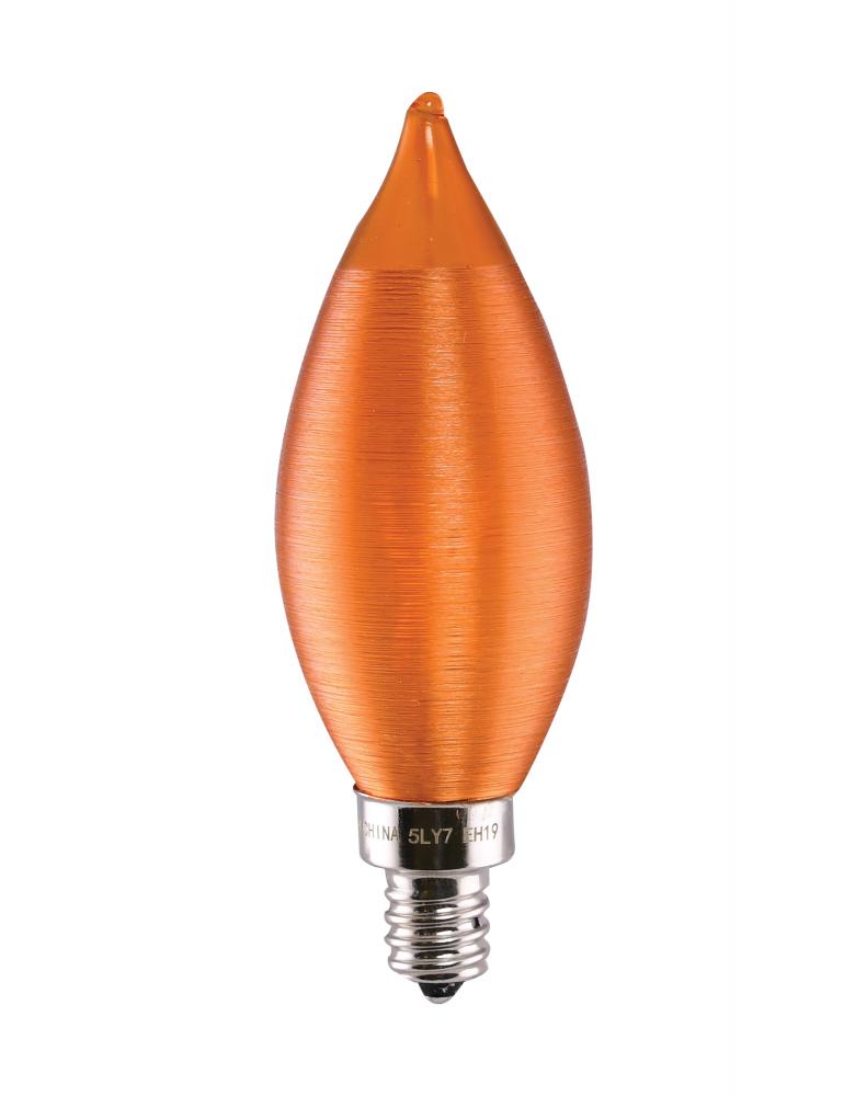 4 Watt CA11 LED; Satin Spun Amber; Candelabra base; 2100K; 120 Volt