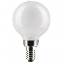 Satco Products Inc. S21212 - 5.5 Watt G16.5 LED; White; Candelabra base; 90 CRI; 2700K; 120 Volt