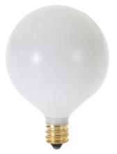 Satco Products Inc. S3752 - 15 Watt G16 1/2 Incandescent; Satin White; 1500 Average rated hours; 94 Lumens; Candelabra base; 120